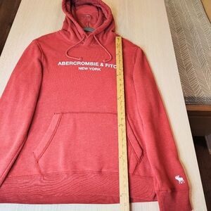 Abercrombie & Fitch Red Cranberry Hoodie Logo Sweatshirt Men's Size L Y2K Preppy